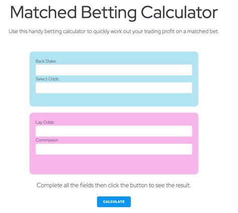 student matched betting calculator|Matched betting calculator » Bet Calculator.
